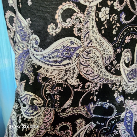NWOT Size 14 Laundry by Shelli Paisley Print Maxi Slit Cocktail Dress - Picture 11 of 14